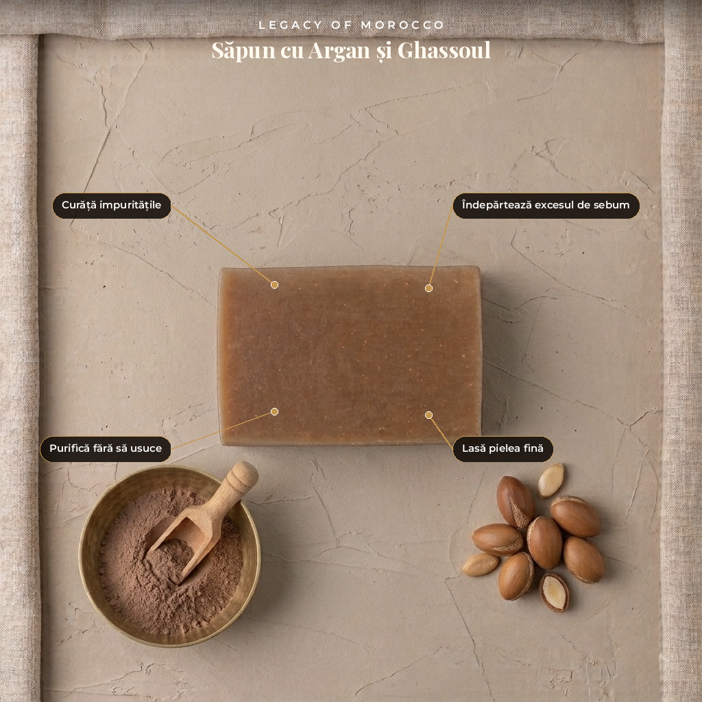 Argan Soap with Ghassoul Clay